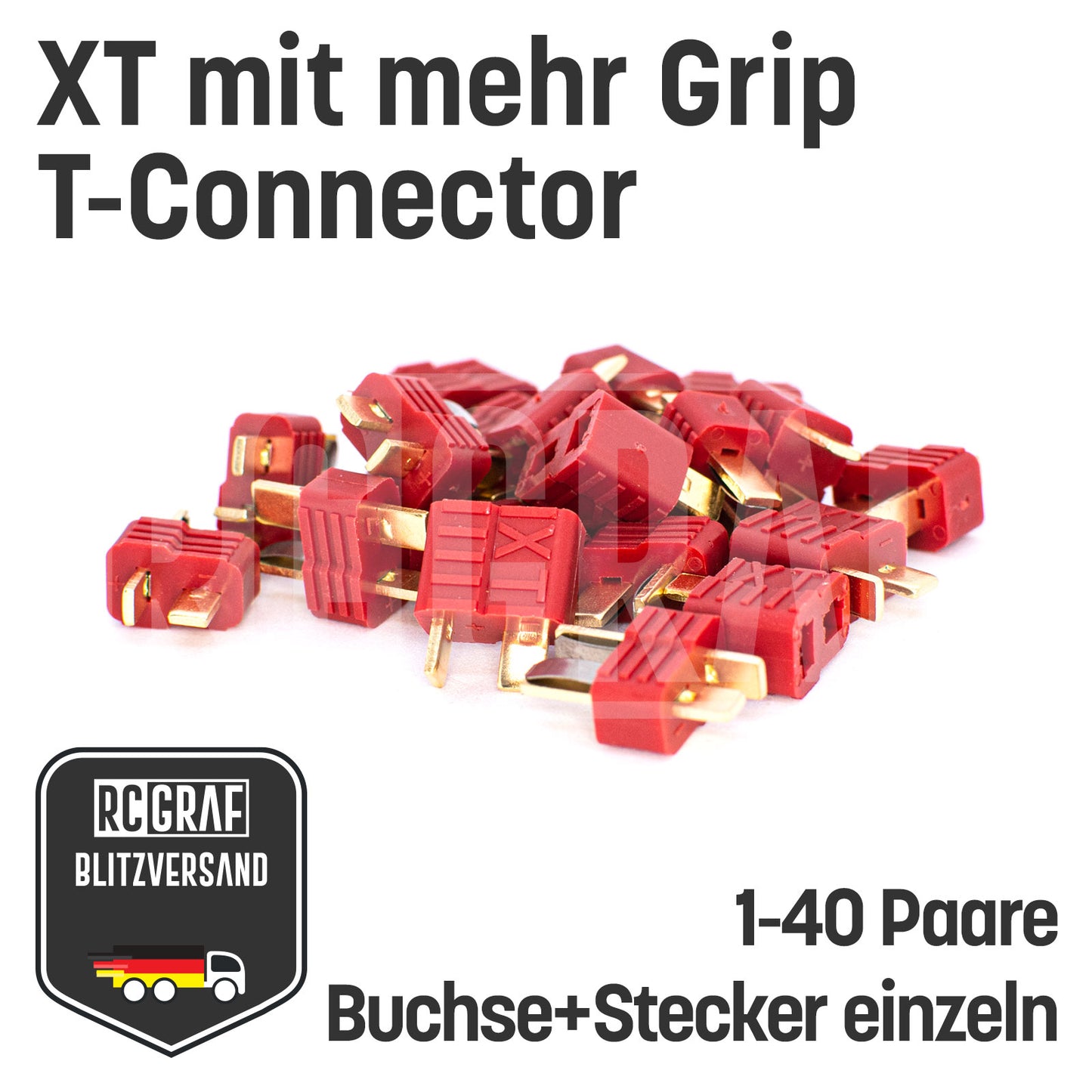 XT T-DEAN T-Connector T-Plug T-Stecker Goldstecker Grip