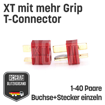 XT T-DEAN T-Connector T-Plug T-Stecker Goldstecker Grip