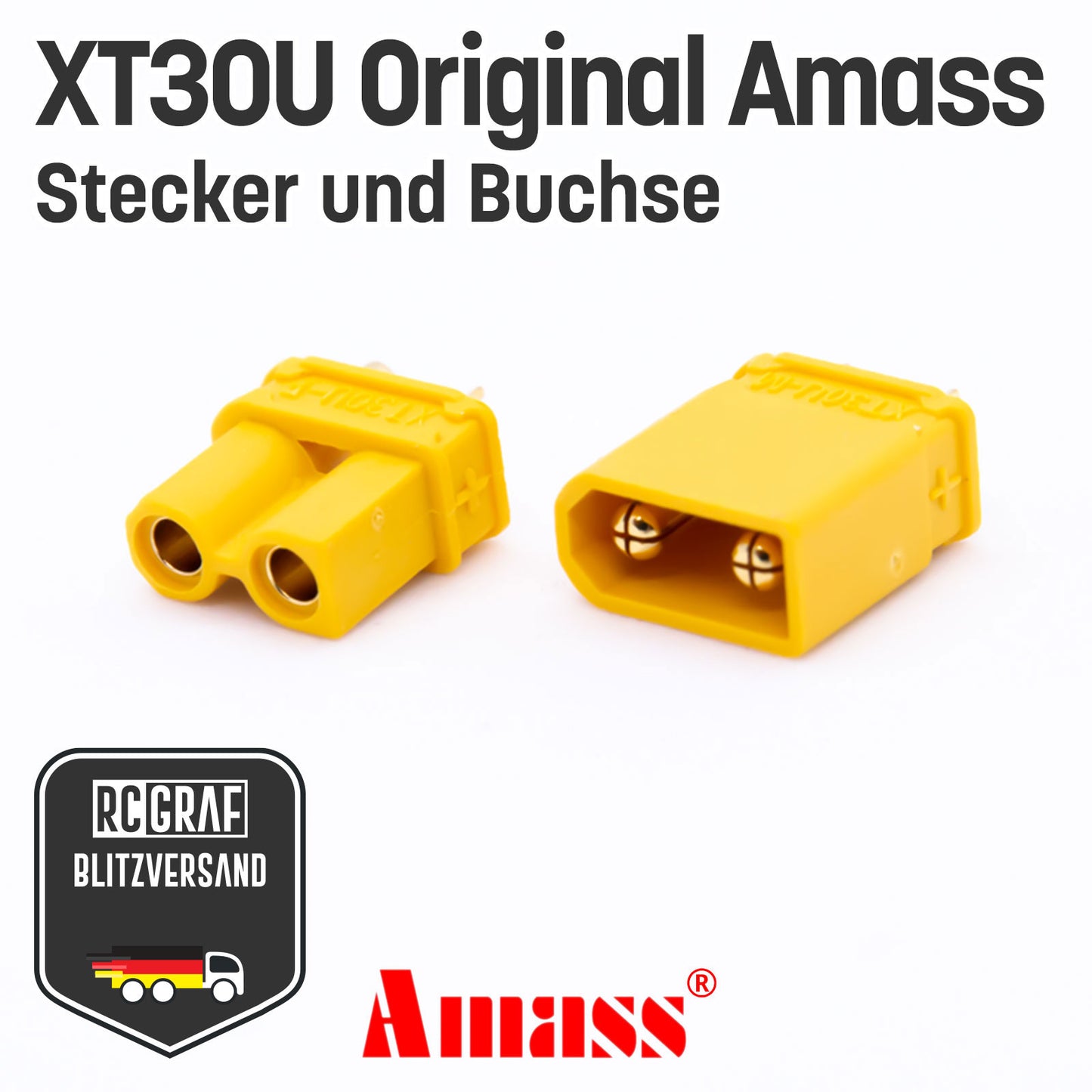 XT30U Original Amass® Stecker Buchse Gelb