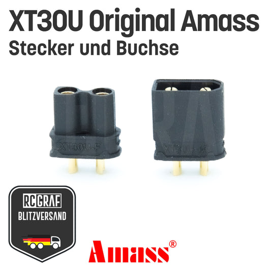 XT30U Original Amass® Stecker Buchse Schwarz