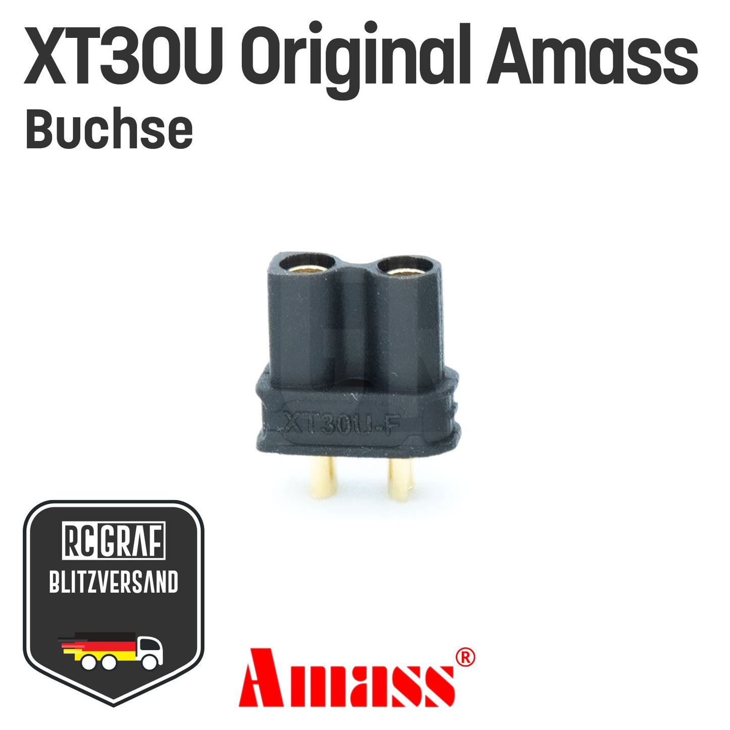 XT30U Original Amass® Stecker Buchse Schwarz