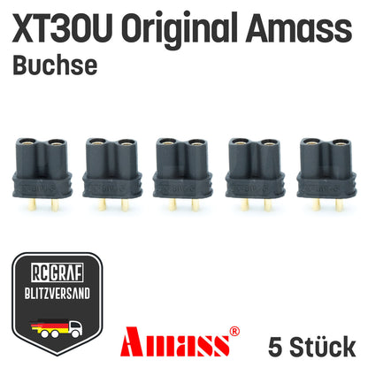 XT30U Original Amass® Stecker Buchse Schwarz