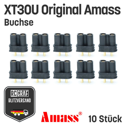 XT30U Original Amass® Stecker Buchse Schwarz