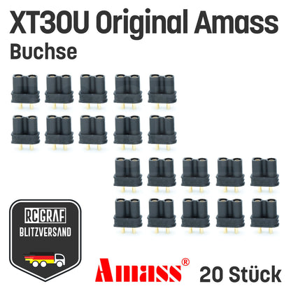 XT30U Original Amass® Stecker Buchse Schwarz