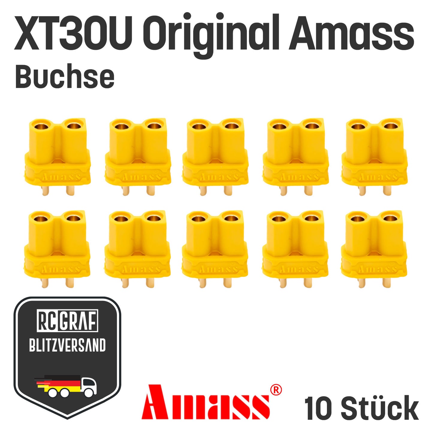 XT30U Original Amass® Stecker Buchse Gelb