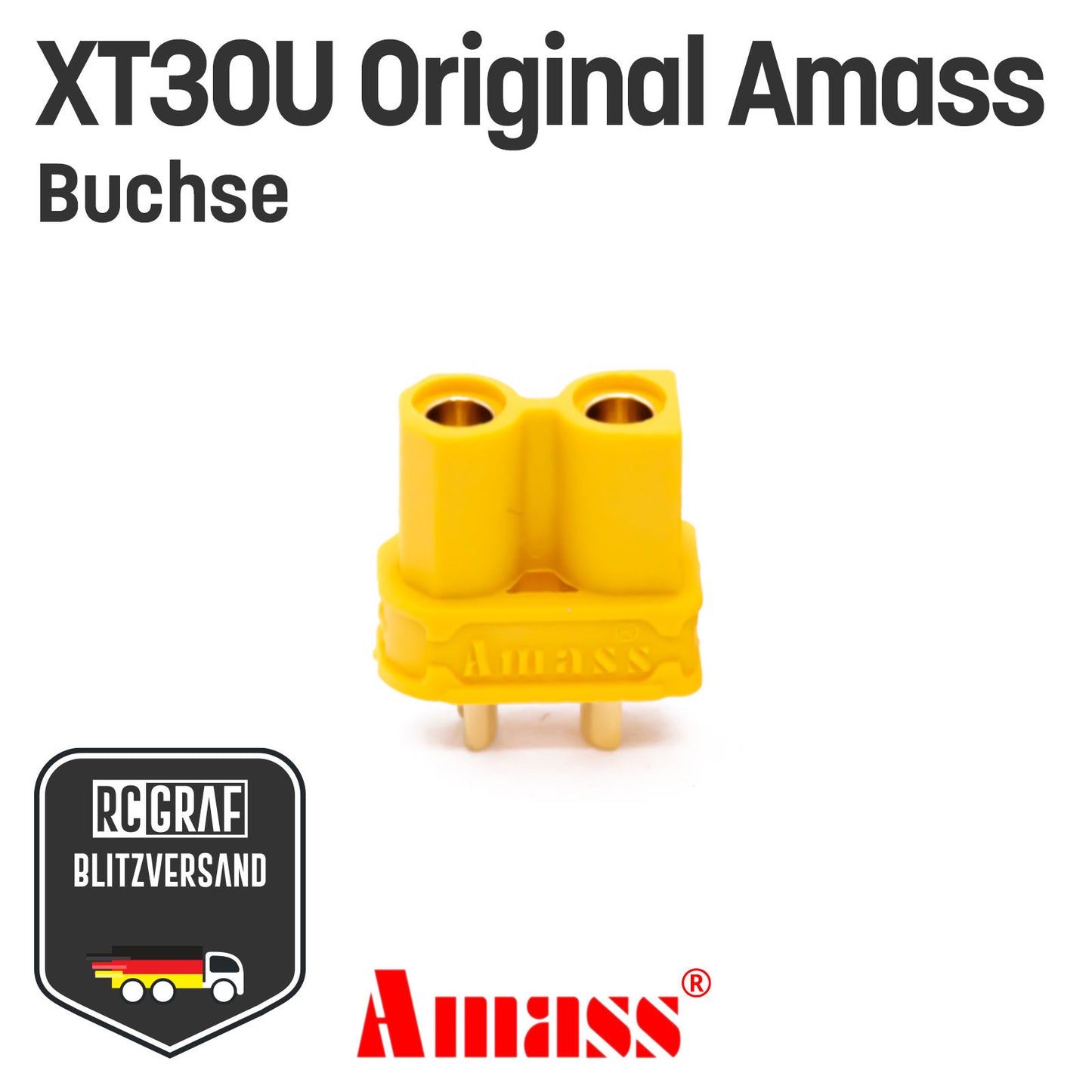 XT30U Original Amass® Stecker Buchse Gelb