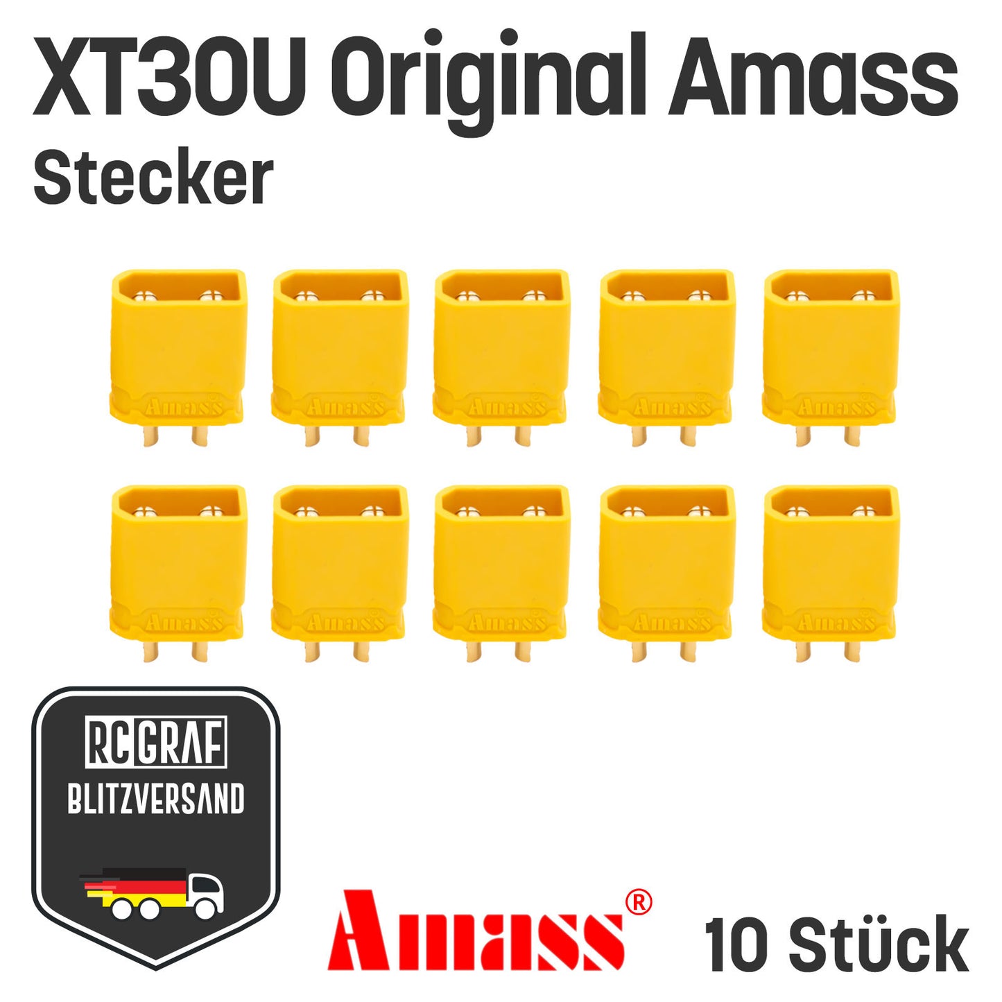 XT30U Original Amass® Stecker Buchse Gelb