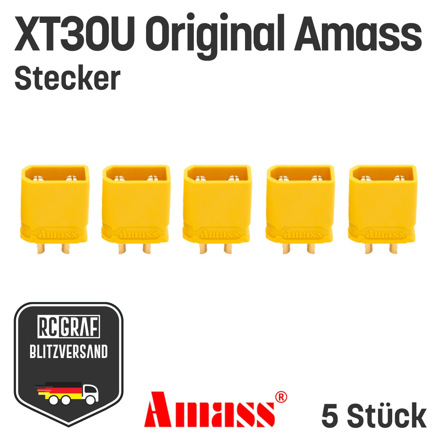 XT30U Original Amass® Stecker Buchse Gelb