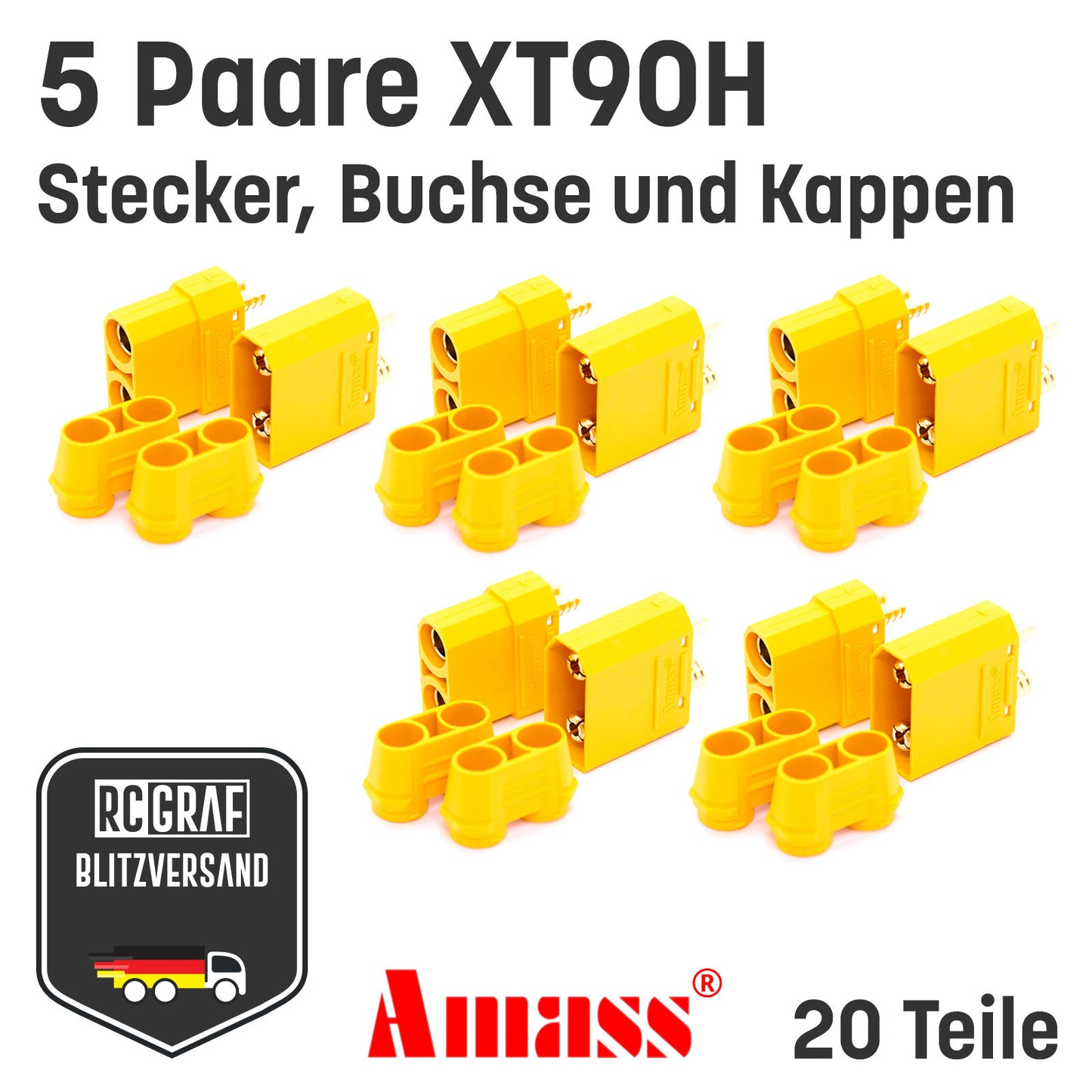 XT90H XT90 Hochstrom Goldstecker Original Amass®