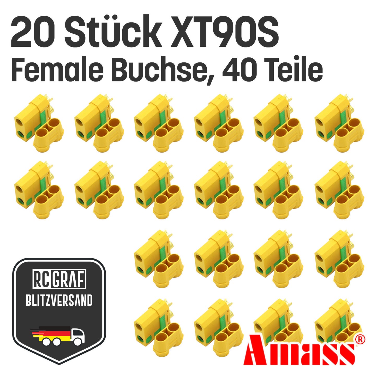 XT90S XT90 Anti Blitz Stecker Buchse Original Amass®