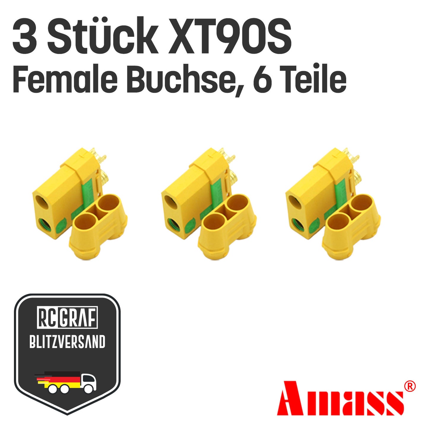 XT90S XT90 Anti Blitz Stecker Buchse Original Amass®