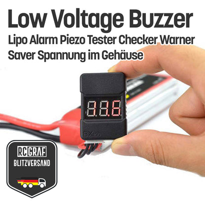 Batterietester Spannungstester Buzzer Alarm Piezo Tester LiPo LiFe NiMH NiCd Li-Ion