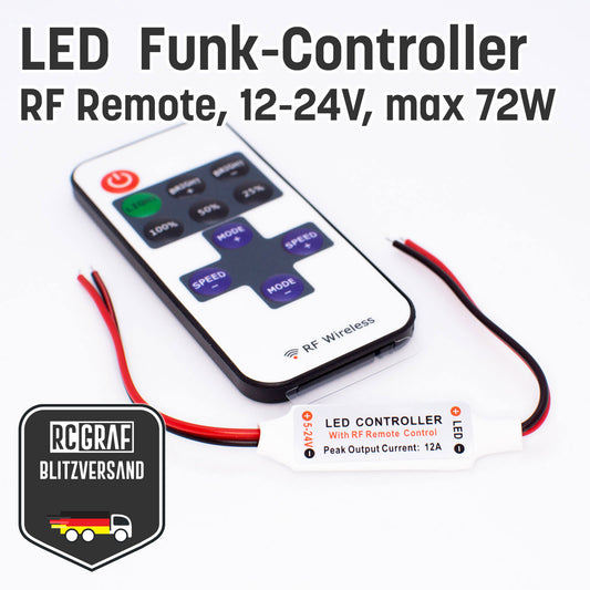 Mini LED Funk-Controller Dimmer Schalter mit Fernbedienung