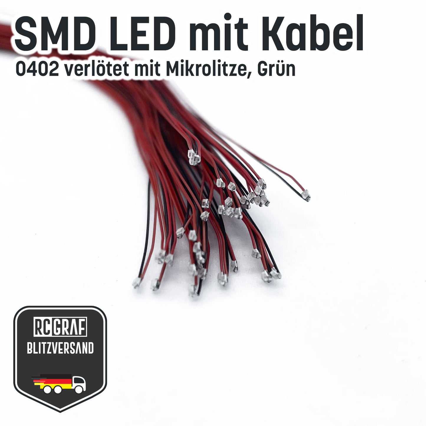 SMD LED 0402 Microlitze 30cm verlötet