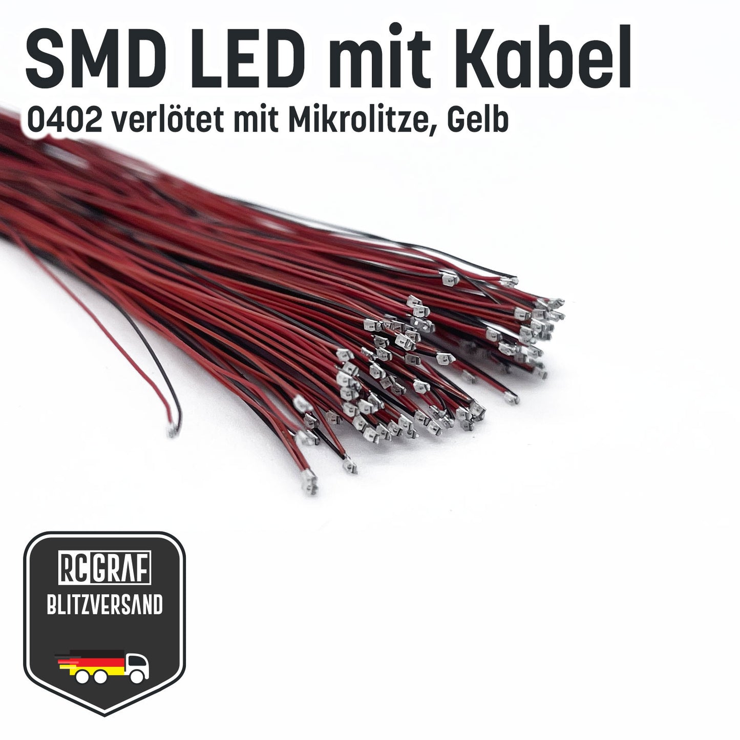 SMD LED 0402 Microlitze 30cm verlötet