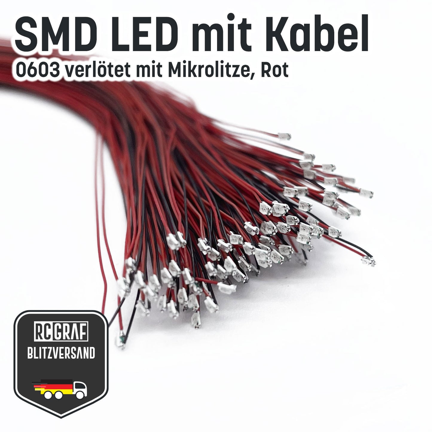 SMD LED 0603 Microlitze 30cm verlötet