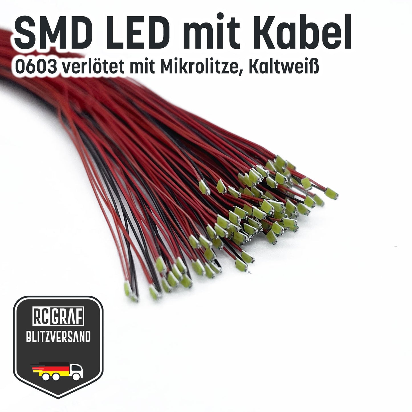 SMD LED 0603 Microlitze 30cm verlötet