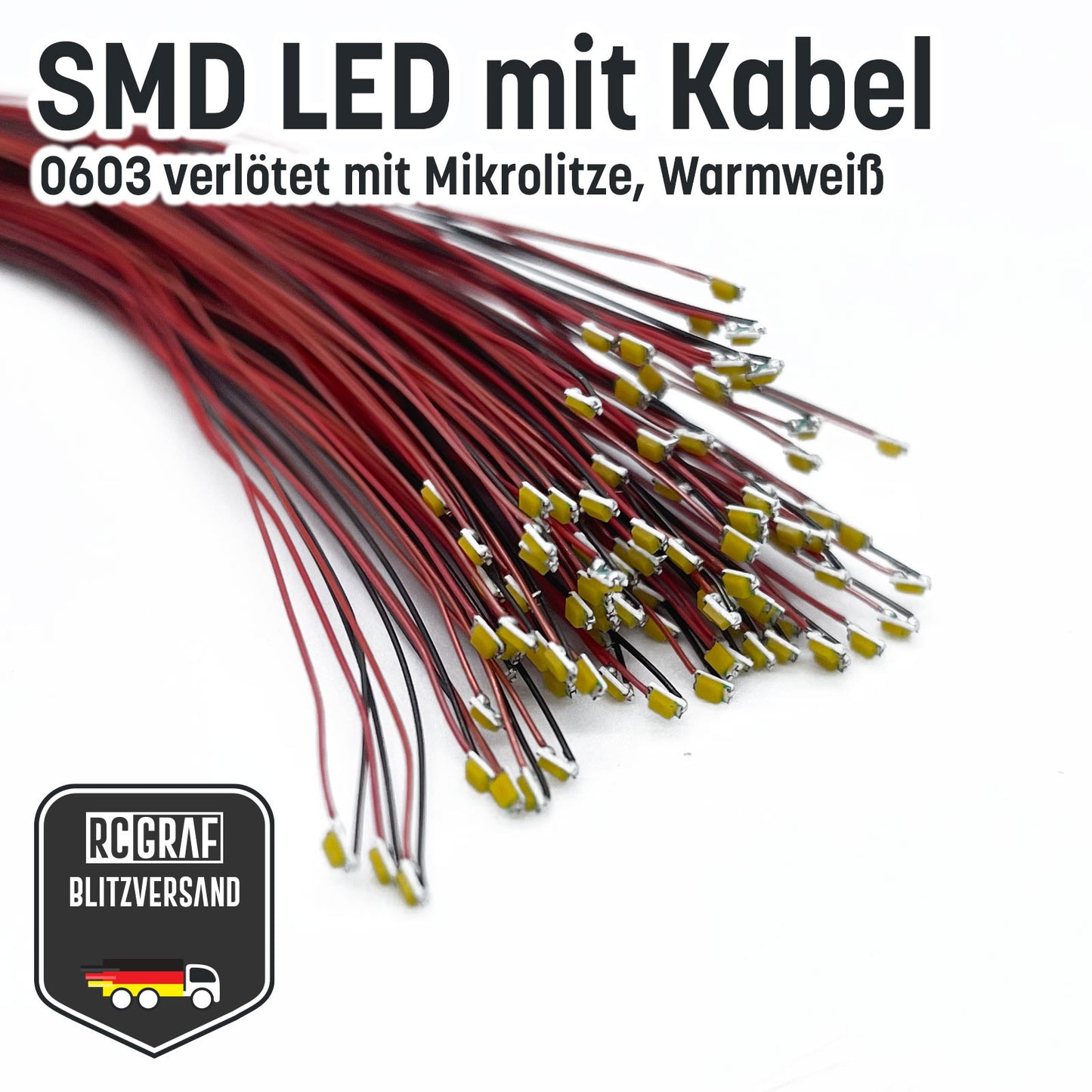 SMD LED 0603 Microlitze 30cm verlötet